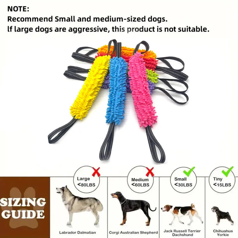 Dog Tug Toy Dog Toy Interactive Chew Toy Bite Tug Pull Toy Dog Training Toy Tug of War Toy Durable Plush Fleece Toy for Small Me