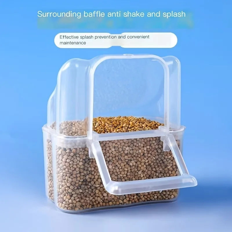 Bird Food Container Feeder Seed Food Container for Cage Accessories for Budgerig Parrot Feeder Drinker Hanging Bowl Feeder Box