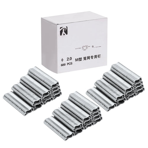 600pcs/box M nail Cages installed Chicken Duck Bird Dog cage clamp 2.0 Quail Tied dove cage clamp Rabbit staples 600/1200/1800Pc