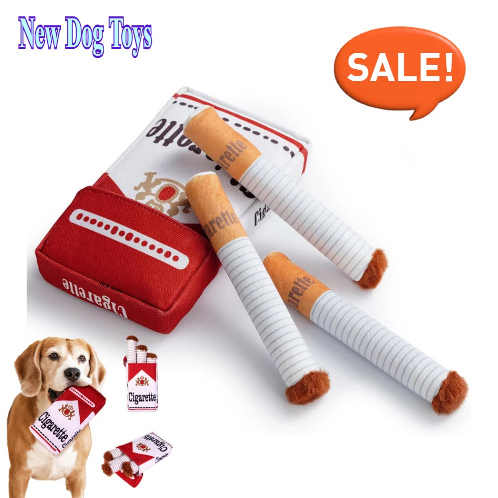 Funny Interactive Plush Dog Toys, Creative Cigarette Design, Giggling Chewing Toy for Dogs, The Perfect Pet Gift for Playful Dogs