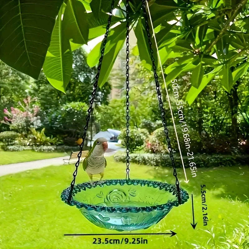 Comedouros e bebedouros de pássaros suspensos, tabuleiros de comida para pássaros ao ar livre, suportes de comida para pássaros, suportes decorativos de comida para pássaros de jardim