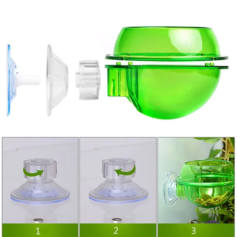 Turtle Reptile Food Bowl, Anti-Escape Cup, Lizard Worm, Live Food Container, Pet