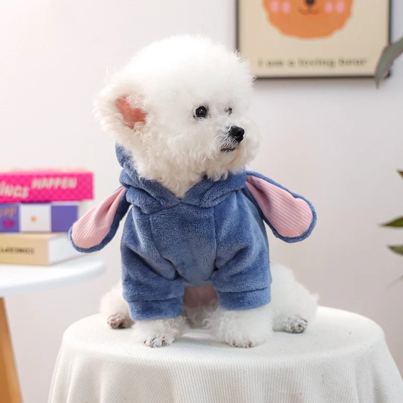 Creative Cosplay Clothes for Small Medium Dogs Bear Tiger Animal Flannel Cat Hoodie New Year Winter French Bulldog Puppy Outfits