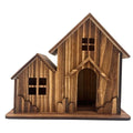 Bird Cages Rainproof Wooden Bird House Ventilation Decorative Hanging Birdhouse Handmade Hatching Nest Tree Balcony
