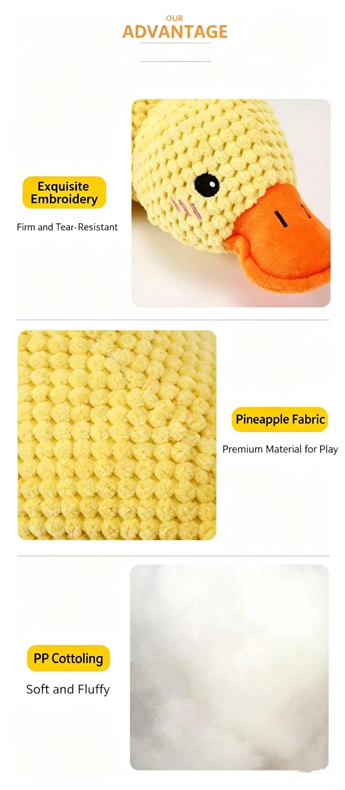 Brinquedo Pato com Som para Cão 🦆 Resistênte e Divertido