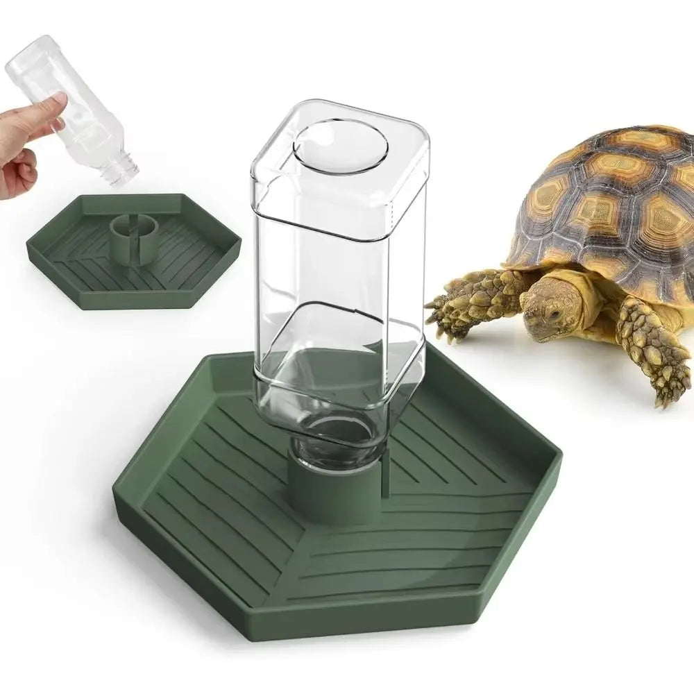 Schildkröten-Futternapf, rutschfest, Reptilien-Wassernapf, abnehmbar, Kunststoff-Schildkröten-Wassernapf, stabil, Eidechsen-Futternapf, Vivarium