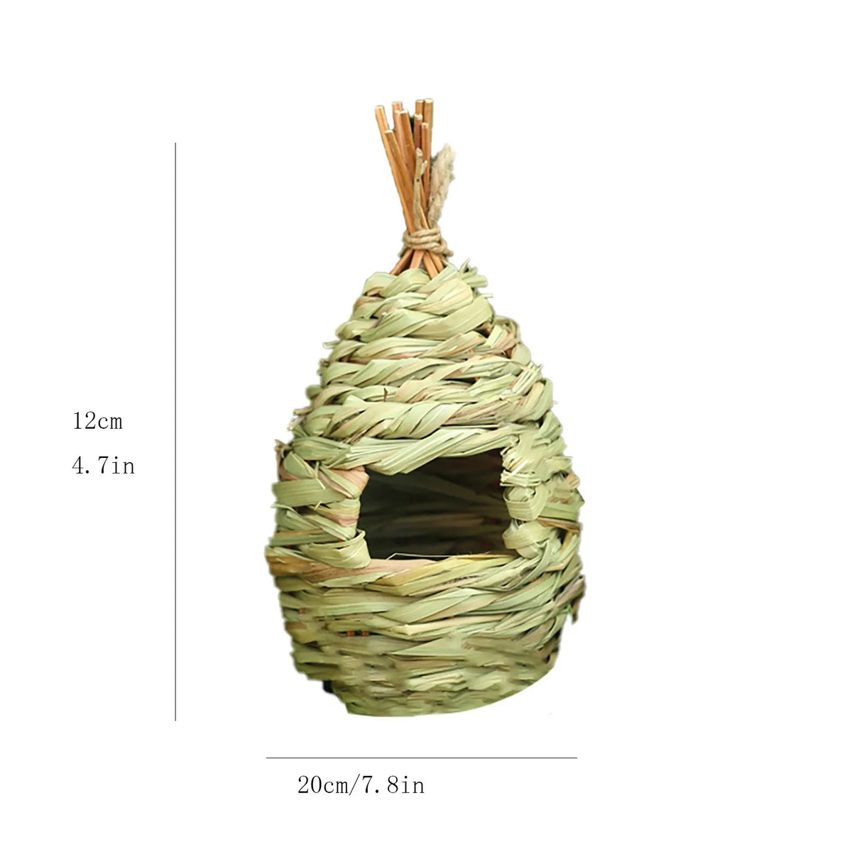 Birds Nest Bird Cage Natural Grass Egg Cage Bird House Outdoor Decorative Weaved Hanging Parrot Nest Houses Pet Bedroom