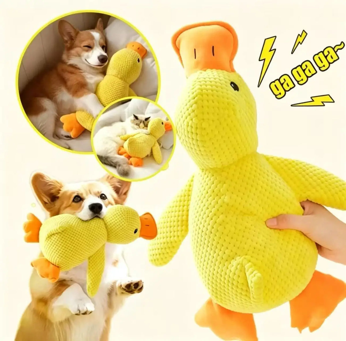 Brinquedo Pato com Som para Cão 🦆 Resistênte e Divertido