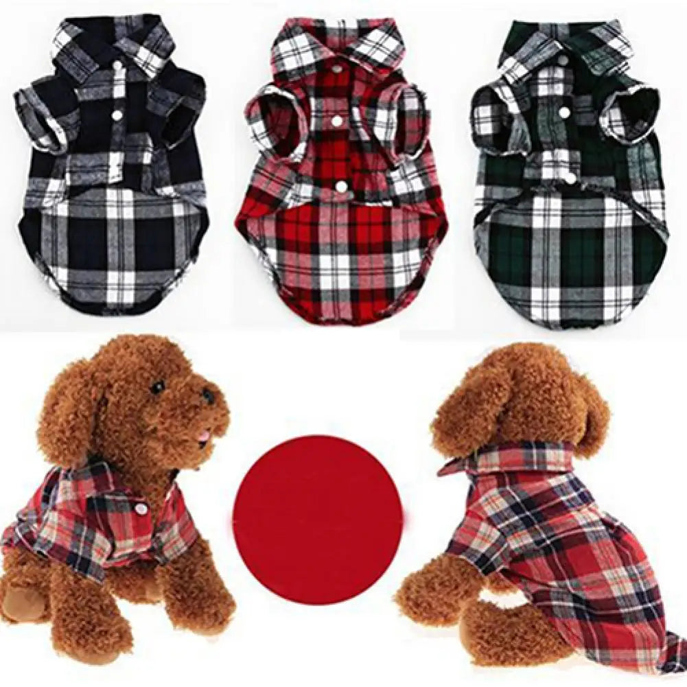 Kleidung für kleine Hunde/Katzen, kariertes Hemd, Reversmantel, Jacke, Kleidung, Oberteile, Hundeaccessoires, Kleidung für kleine Hunde, Hundehemden im britischen Stil