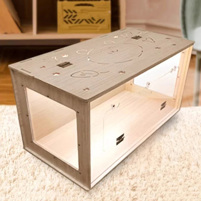 Hamster cage oversized golden bear luxury villa cheap acrylic transparent box small house chinchilla special cabinet cage