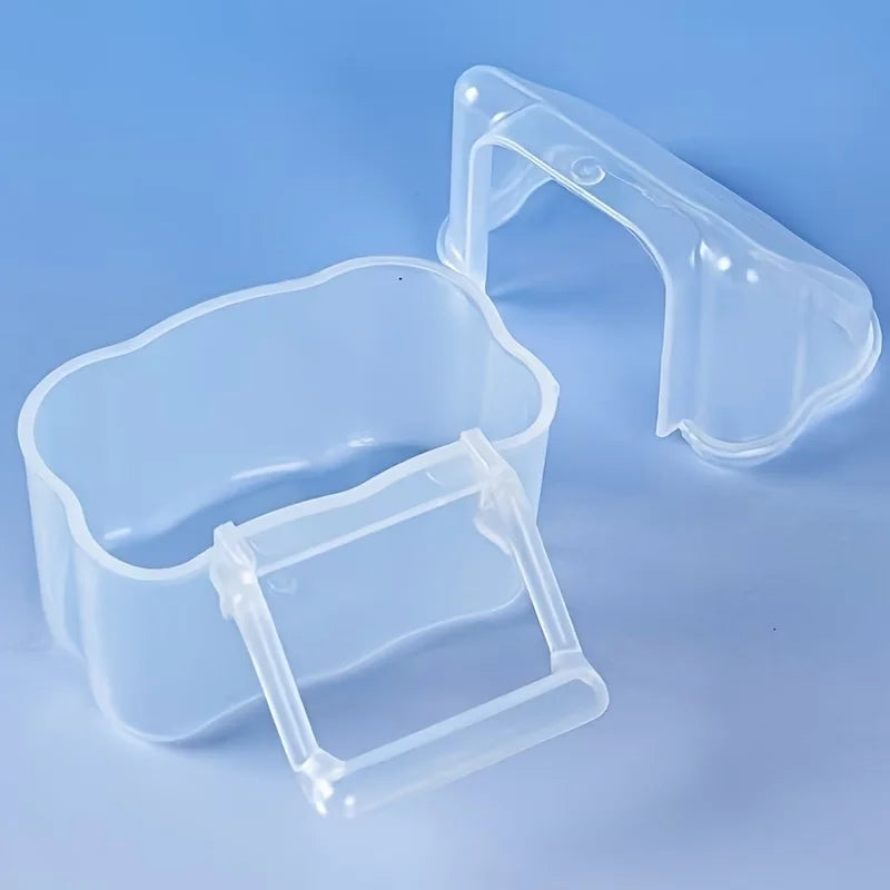 Bird Food Container Feeder Seed Food Container for Cage Accessories for Budgerig Parrot Feeder Drinker Hanging Bowl Feeder Box