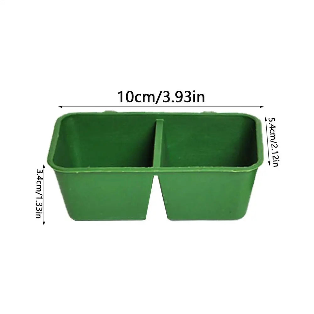 Double Groove Bird Food Bowl No MessBird Feeder 2 In 1 Bird Cage Feeders And Waterers Universal For Cage For Food Water Holding