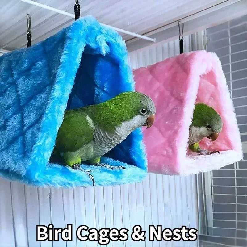 Vogelkäfig für Papageien, Hängematte, warm, Zelt, Modebett, Hängehöhle zum Schlafen und Brüten, Käfigdekoration