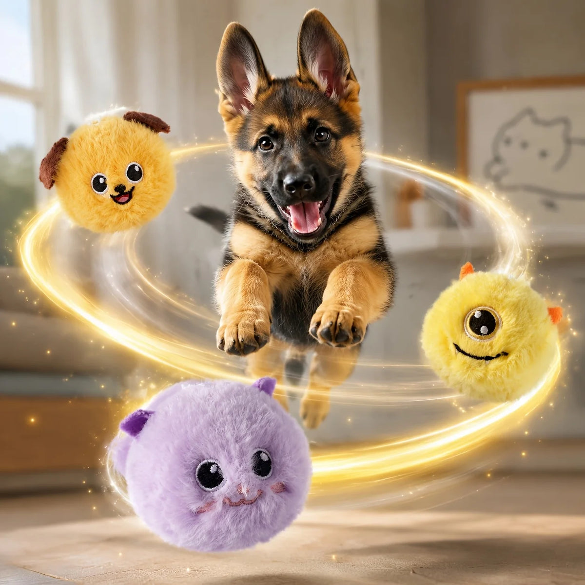 Bouncy Dog Toy, High Elasticity Lightweight Interactive Puppy Chew Toy,Washable, Boredom Relief Toy for Dogs, Durable Toy