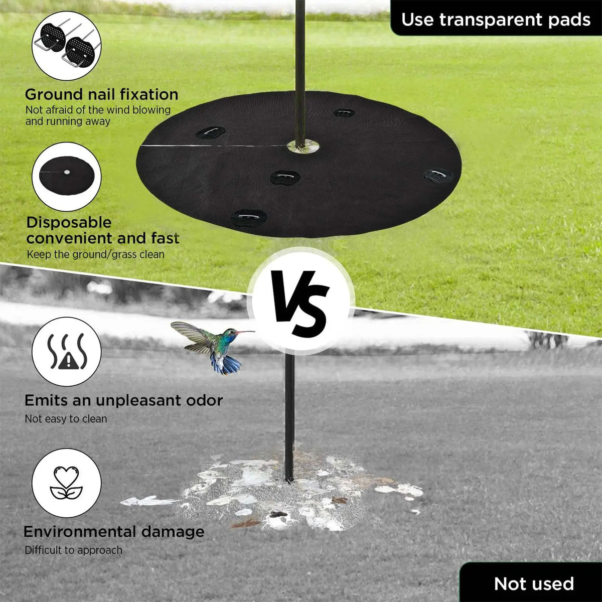 Bird Food Catcher for Ground 2 Pieces Water Permeable Food Stays Bird Feeding Mat for Family Friends Enthusiast Outdoor Garden