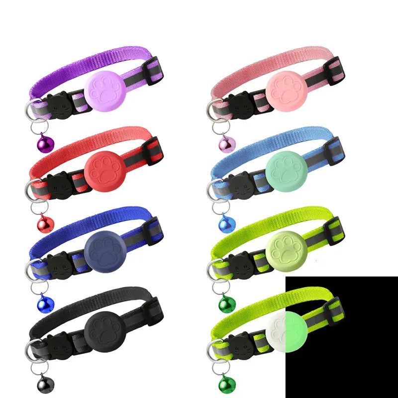 Waterproof Pet GPS Tracking Collar with Reflective Strips,Global Remote Anti-Lost Locator for Most Cats, Kittens and Small Dogs