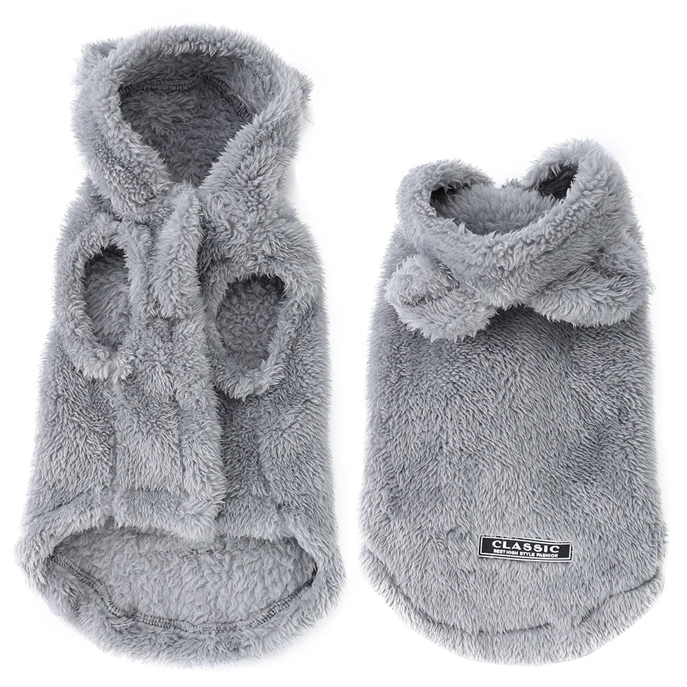 Autumn Winter Dog Clothes For Small Medium Dogs Warm Plush Rabbit Ears Pet Coat Cute Soft Puppy Sphynx Cat Chihuahua Costume