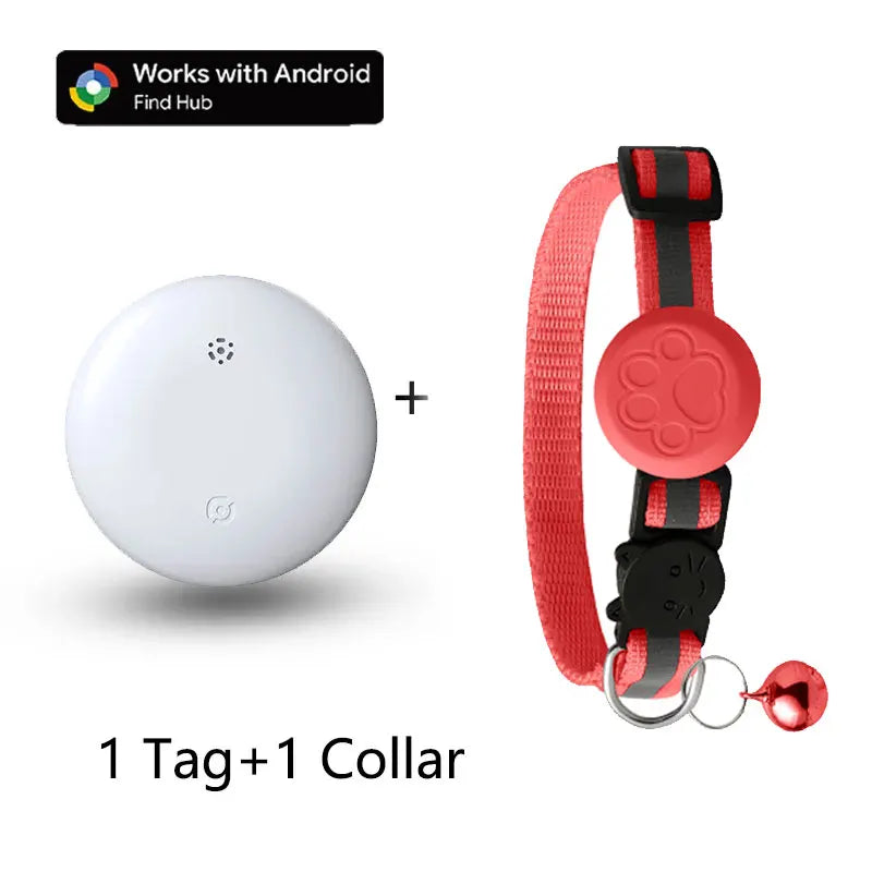 Waterproof Pet GPS Tracking Collar with Reflective Strips,Global Remote Anti-Lost Locator for Most Cats, Kittens and Small Dogs