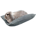 Kaninchenbett Verdicktes Weiches Hasen-Muldenbett Kuschelkissen Plüschmatte mit Baumwoll-Liegekissen für kleine Haustiere, Schlafmatte