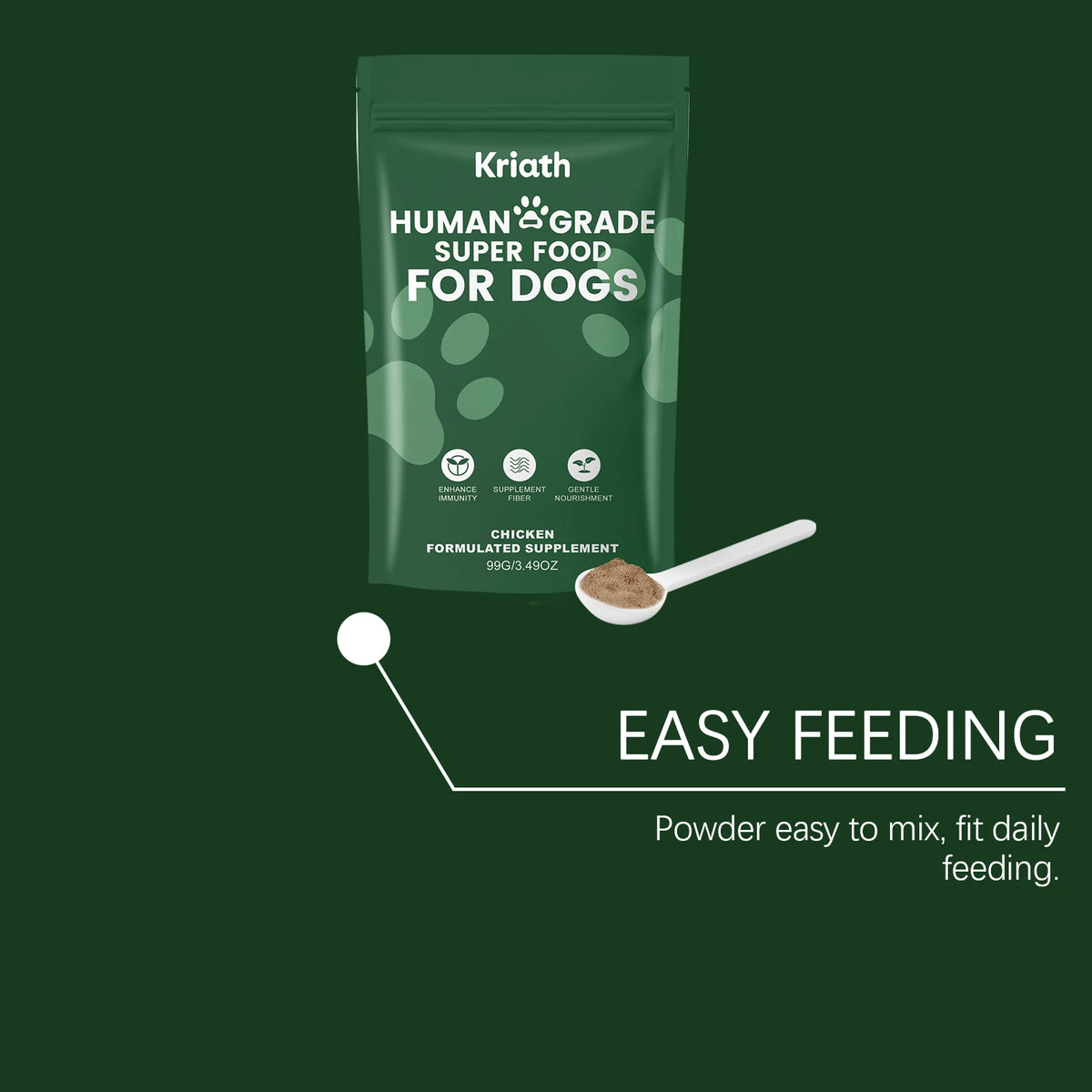 Dog Nutrition Powder Promote Digestion Balance Gut Flora Boost Vitality Improve Health Support Immune System Daily Easy Absorb