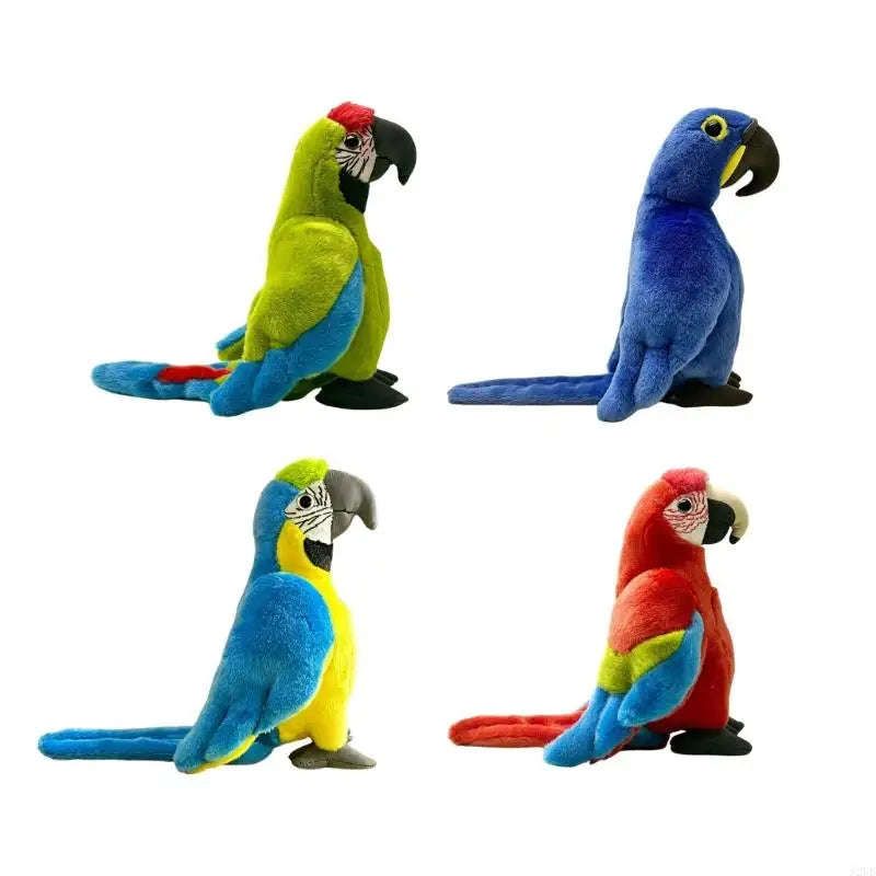 Plush Bird Toy Soft Companion Toy Parrots Shaped Toy For Kids Whimsical Bird And Home Decors Birthday Gift A2UB