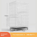 Indoor Cat Villa Cage with Foldable Design Large Multi-Story Cat House Encrypted Pet Cage Furniture for Home
