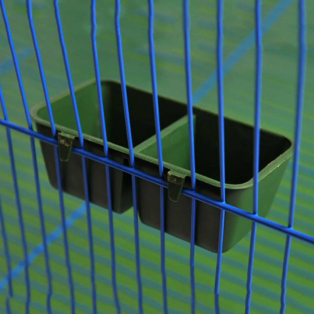 Double Groove Bird Food Bowl No Mess Bird Feeder 2 In 1 Bird Cage Feeders And Waterers Universal For Cage For Food Water Holding