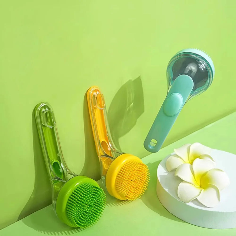 Pet Bath Brush for Small Dogs & Cats: Specialized Dog Washing Tool, Massage Scrub Brush - Essential for Pet Bathing