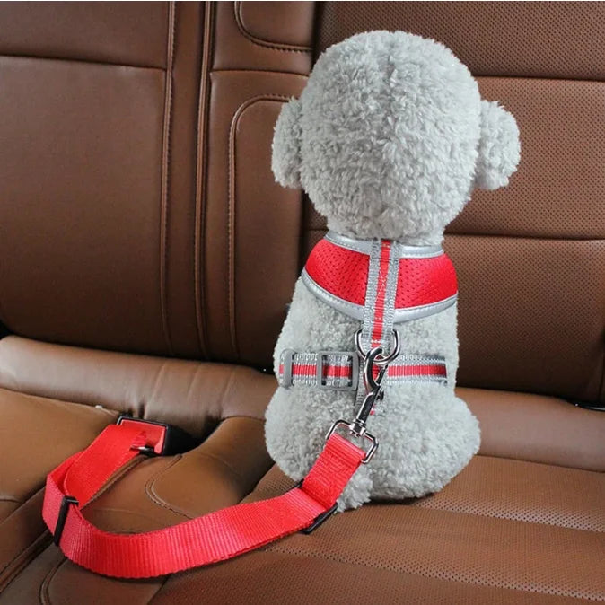 Cat Car Seat Belt Dog Accessories Adjustable Harness Lead Leash Small Medium Travel Clip Puppy Collar Leash Pet Items Dog Harnes