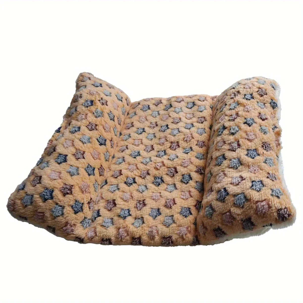 Rabbit Bed - Thick and Soft Concave-Shaped Rabbit Bed, Pillow-Style Soft Cushion, with a Recliner-Style Pillow, Suitable for Indoor Rabbits in Cages, a Sleeping Gift for Rabbits, Gray Star Pattern