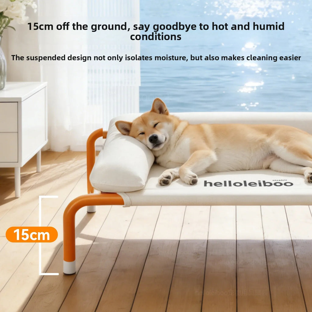 Dog marching bed can be disassembled, washed, off the ground, moisture-proof, summer pet sofa, dog bed
