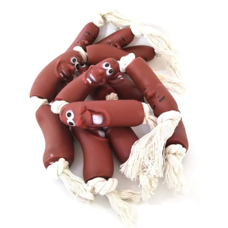 Dog Sausage Toy - Funny Knot Tug-of-War Toy, Durable Chew Toy for Physical Exhaustion, Self-Entertainment Boredom Buster Pet Toy
