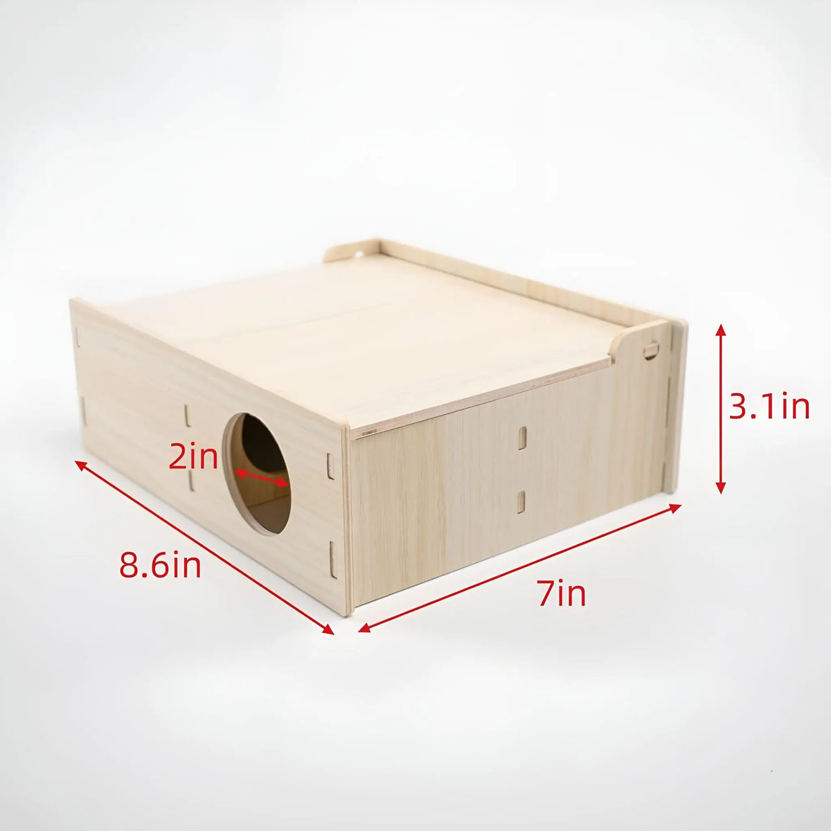 Natural Wood Cage Wooden Multi-chamber Hideout Tunnel with Ventilation for Small Pet Accessory Pet Supplies