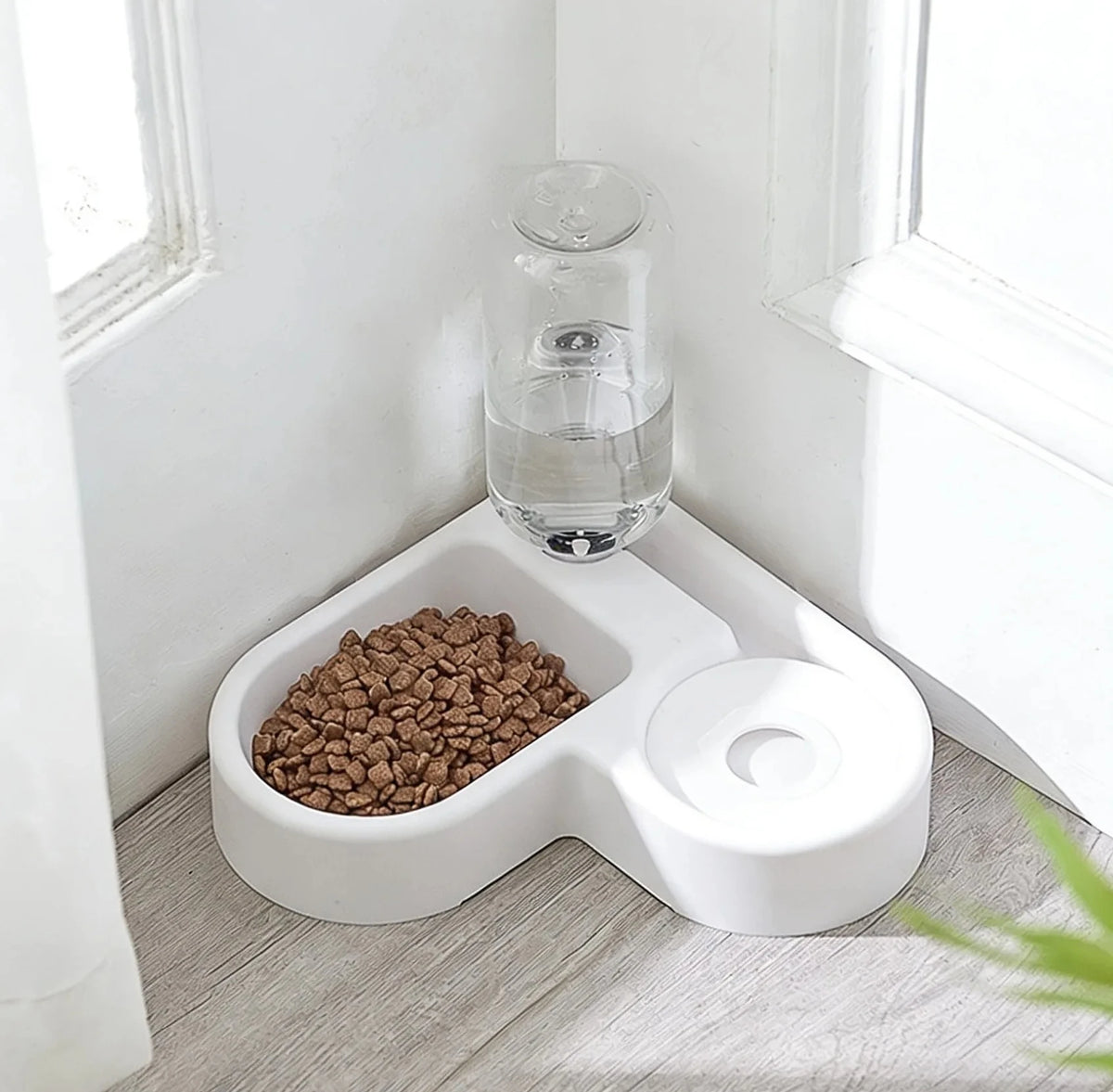 Double Dog and Cat Bowl - Pet and Food Bowl Set, Pet Feeding Bowl Suitable for Cats and Small Dogs