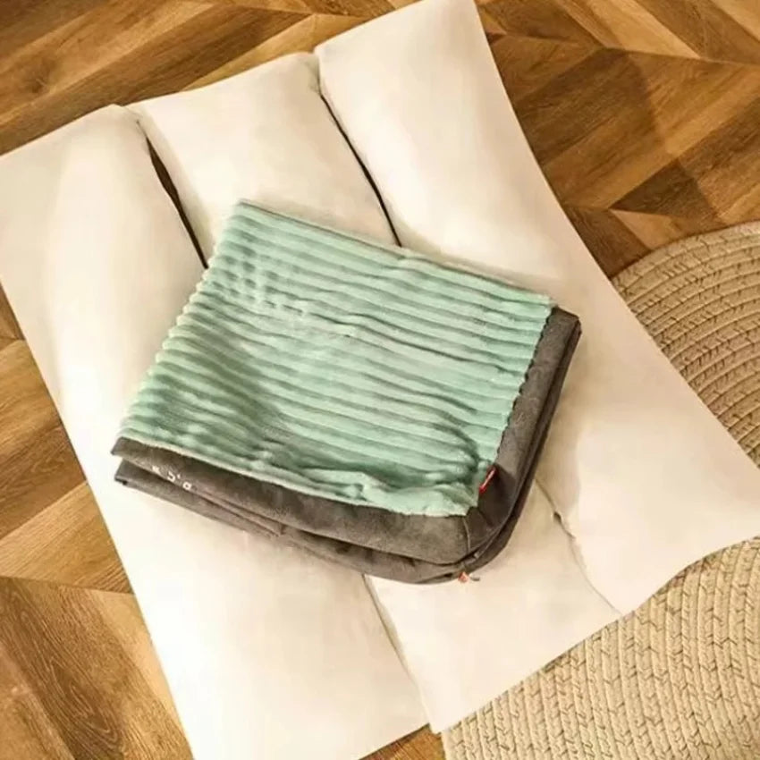 Corduroy Pet Dog Bed Winter Warm Dog Sleeping Mat Detachable Puppy Bed Soft Pet Mat for Small Medium Large Dogs Dog Accessories
