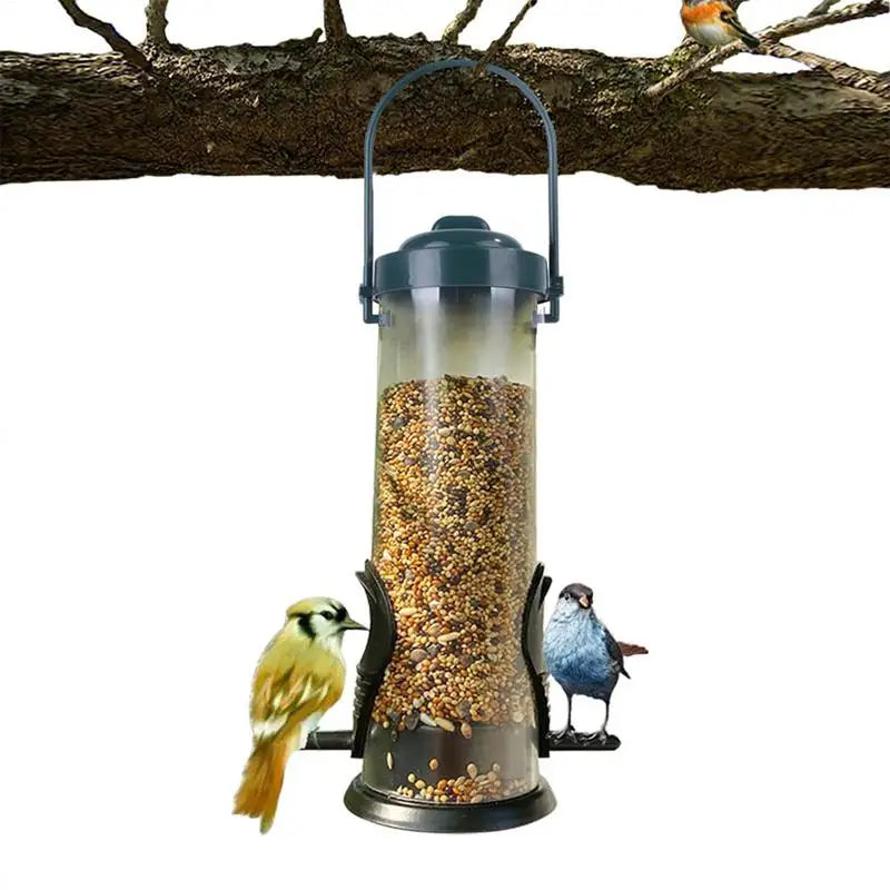 Dangling Bird Feeder Bird Food Dispenser Chew-Proof Bird Food Container & Dispenser Bird Feeding Tool for Home Garden Outside
