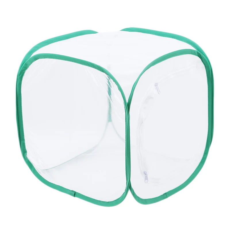Collapsible Insect Cage Mesh Insect Habitat Cage Butterfly Mantis Stick Breeding Zipper Cages Outdoor Green Net Cloth