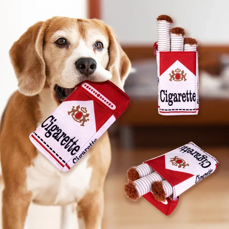 Funny Interactive Plush Dog Toys, Creative Cigarette Design, Giggling Chewing Toy for Dogs, The Perfect Pet Gift for Playful Dogs