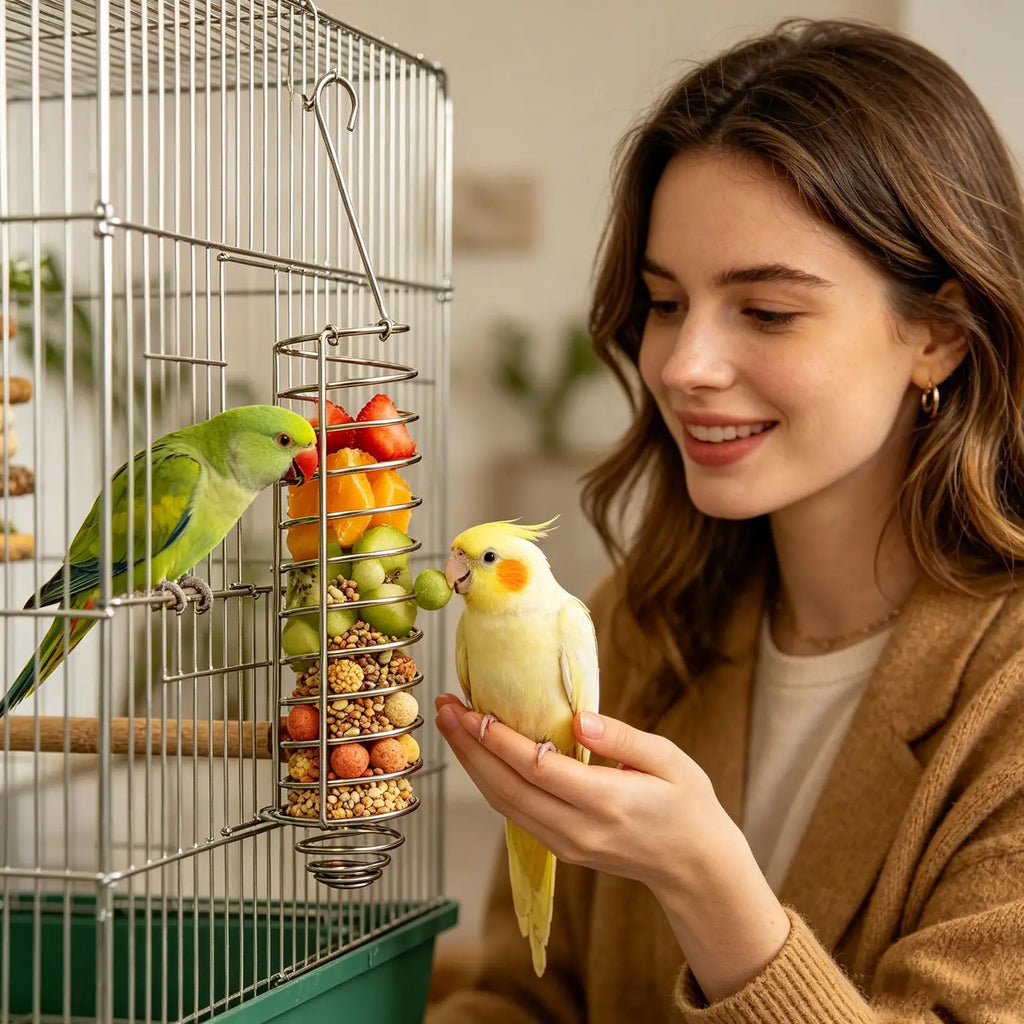 Vogel Futterhalter Futtertablett Vogelschalen für Käfig für Wellensittich Nymphensittich Papagei Conure Kanarienvogel Quaker Finke Haustier