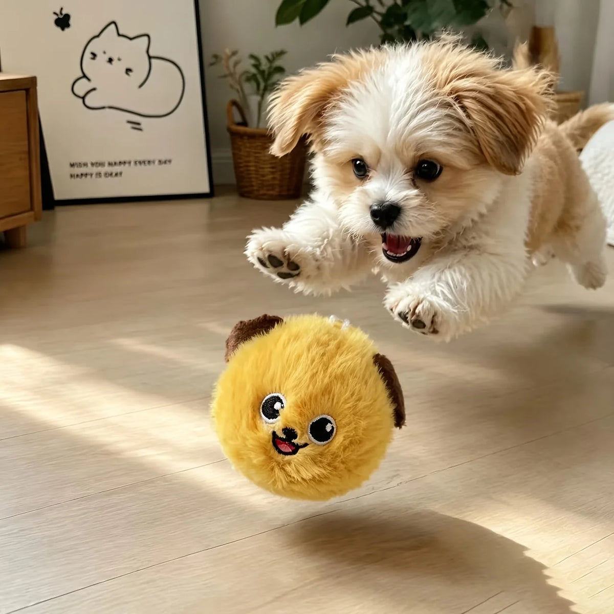 Bouncy Dog Toy, High Elasticity Lightweight Interactive Puppy Chew Toy,Washable, Boredom Relief Toy for Dogs, Durable Toy