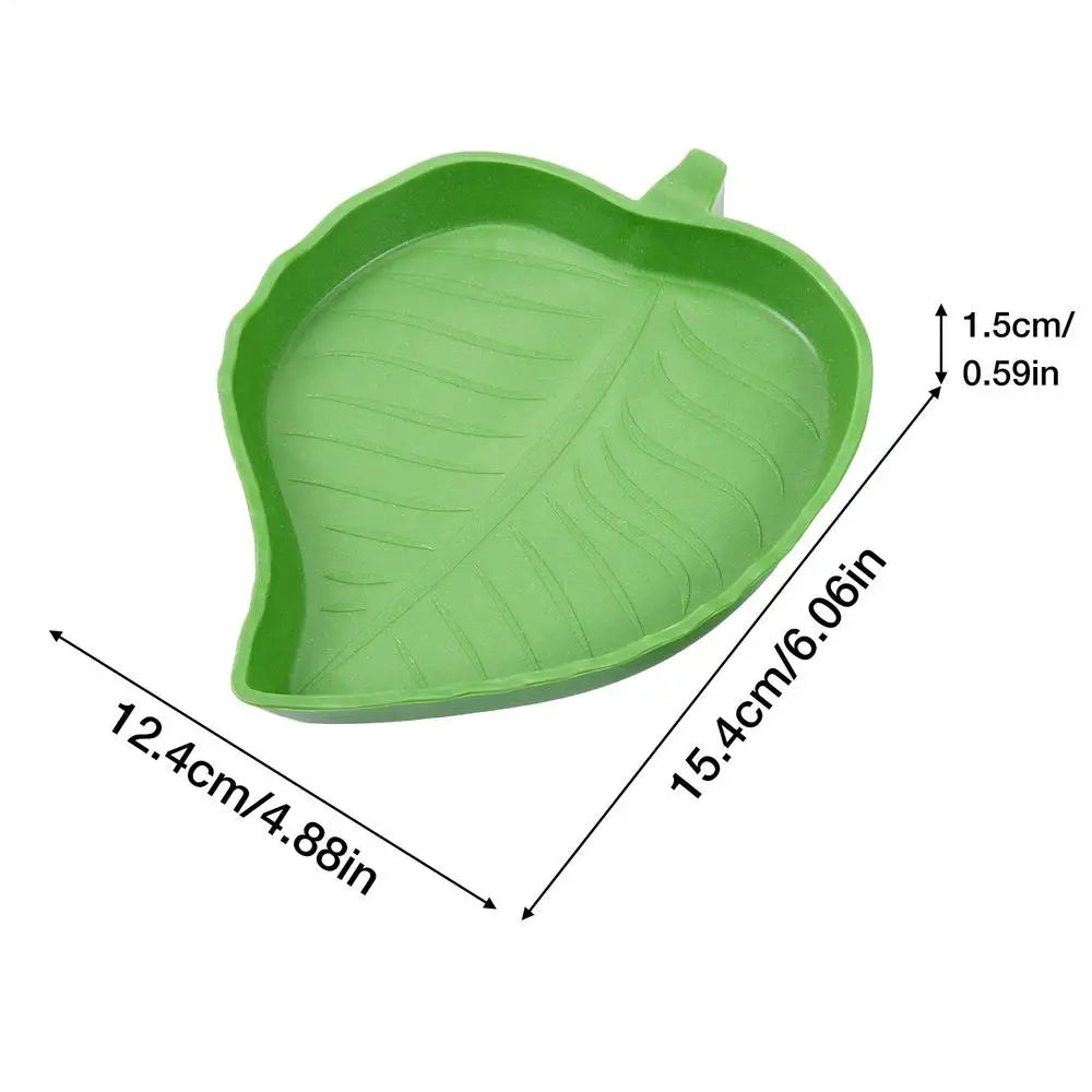 S/L Flat Reptile Food & Water Bowl, Tortoise Dish For Feeding Drinking, Small Pet Accessory For Turtle Lizard Hamster Snake