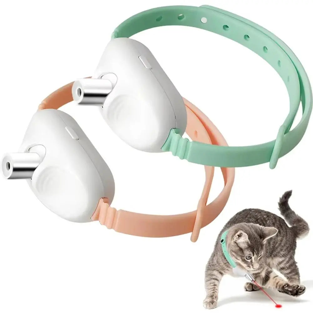 Automatisches Katzenlaser-Spielzeug, Heimtierbedarf, elektrische intelligente LED-Halsbänder mit LED-Licht, LED-Katzenhalsband für Katzenzubehör