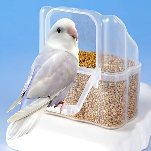 Bird Food Container Feeder Seed Food Container for Cage Accessories for Budgerig Parrot Feeder Drinker Hanging Bowl Feeder Box