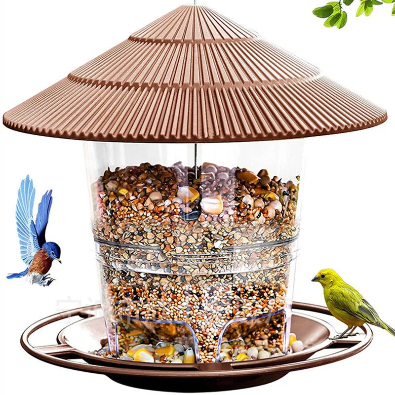 Vogelfutterspender Automatische Fußfütterung Outdoor-Vogelfutterspender Hängende Nussfütterung Mehrlochspender Halter Lebensmittelbehälter