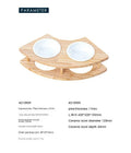 High-Quality Honeycomb-Shaped Cat Food Bowl Set Ceramic with Round Wooden Base for Home Pet Care and Feeding