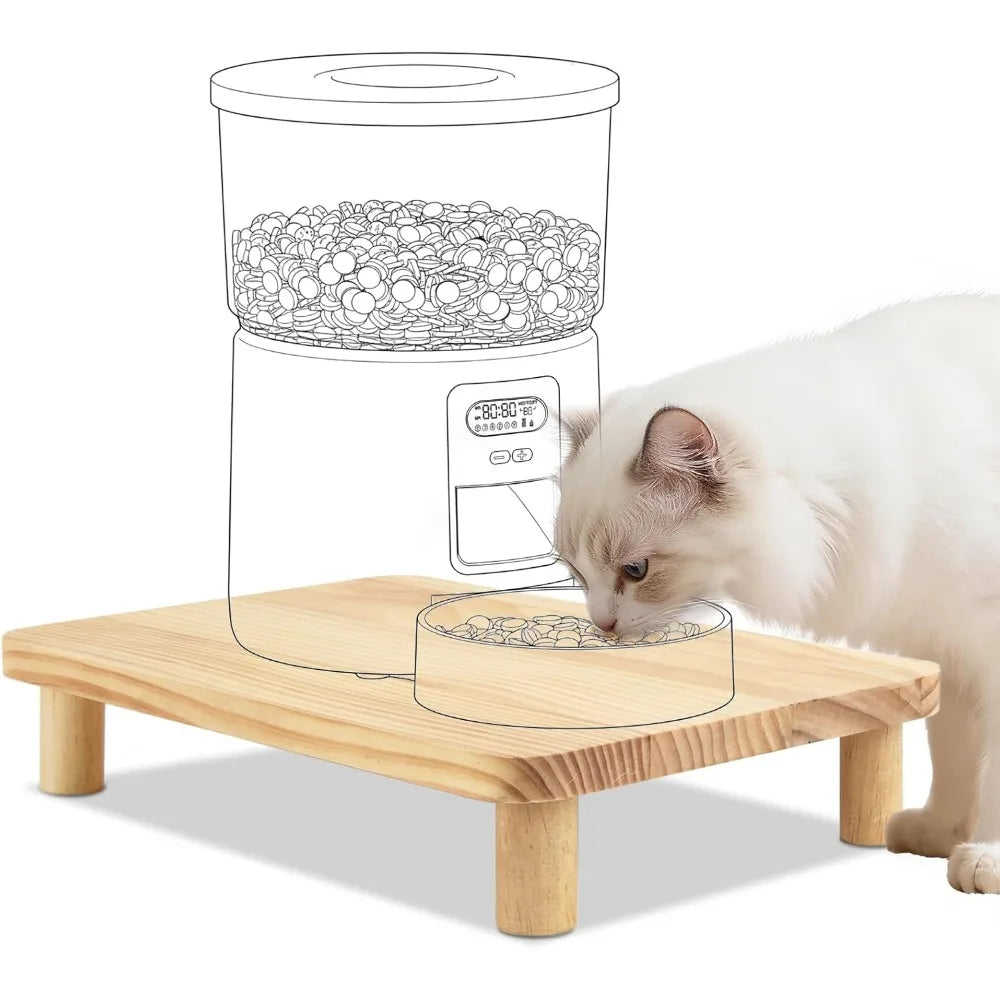 Katzenfutterständer für automatische Futterautomaten und herkömmliche Schalen, erhöhter Katzenfutternapf, entlastet die Wirbelsäule und Gelenke der Haustiere spürbar