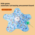 Cat Hunting Carpet, Teasing Stick, Five-Pointed Star Toy, Automatic Rotating Wheel, Self-Hi, Hiding Hood, Interactive Cat Toy